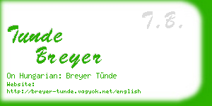 tunde breyer business card